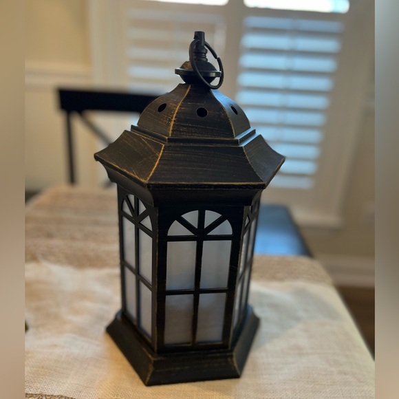 Lantern light decor color changing faux distressed iron look - Picture 7 of 16